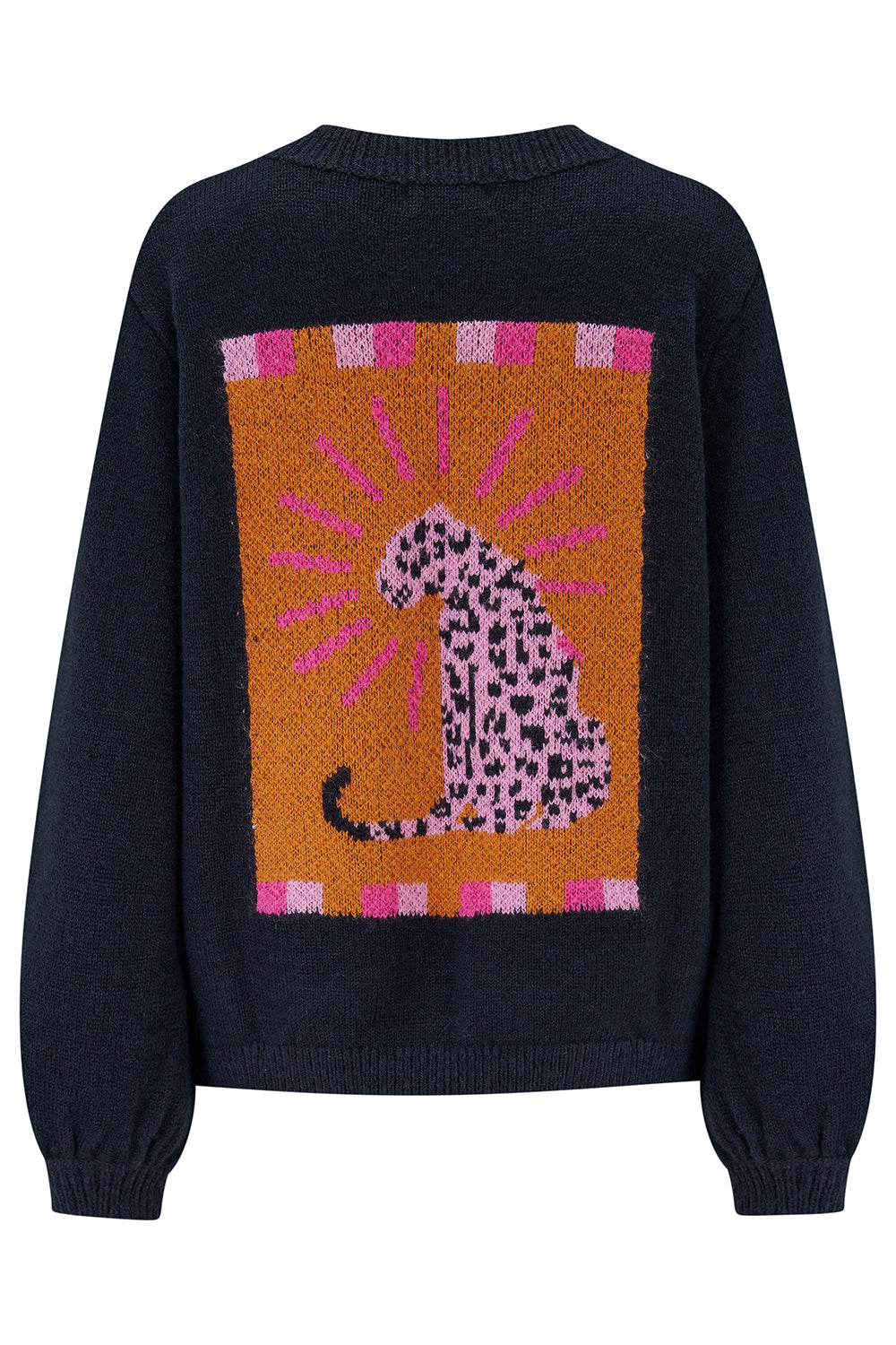 Essie Jumper - Navy, Leopard Rays