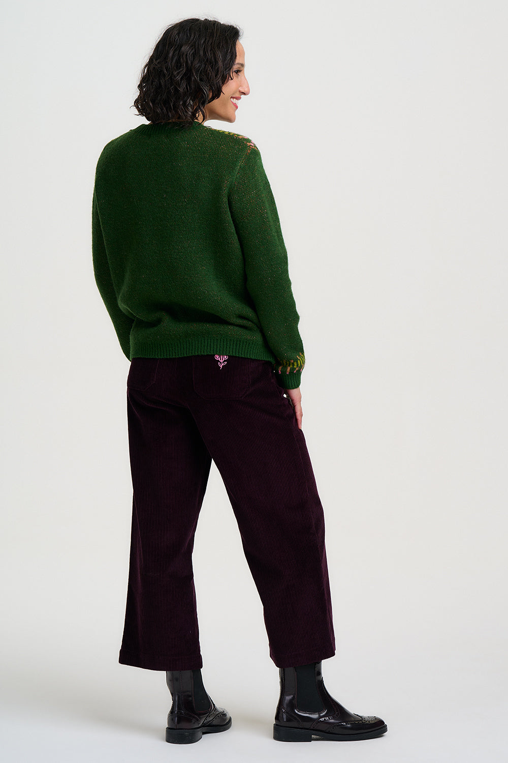 Laverne Jumper - Green, Allotment Fairisle