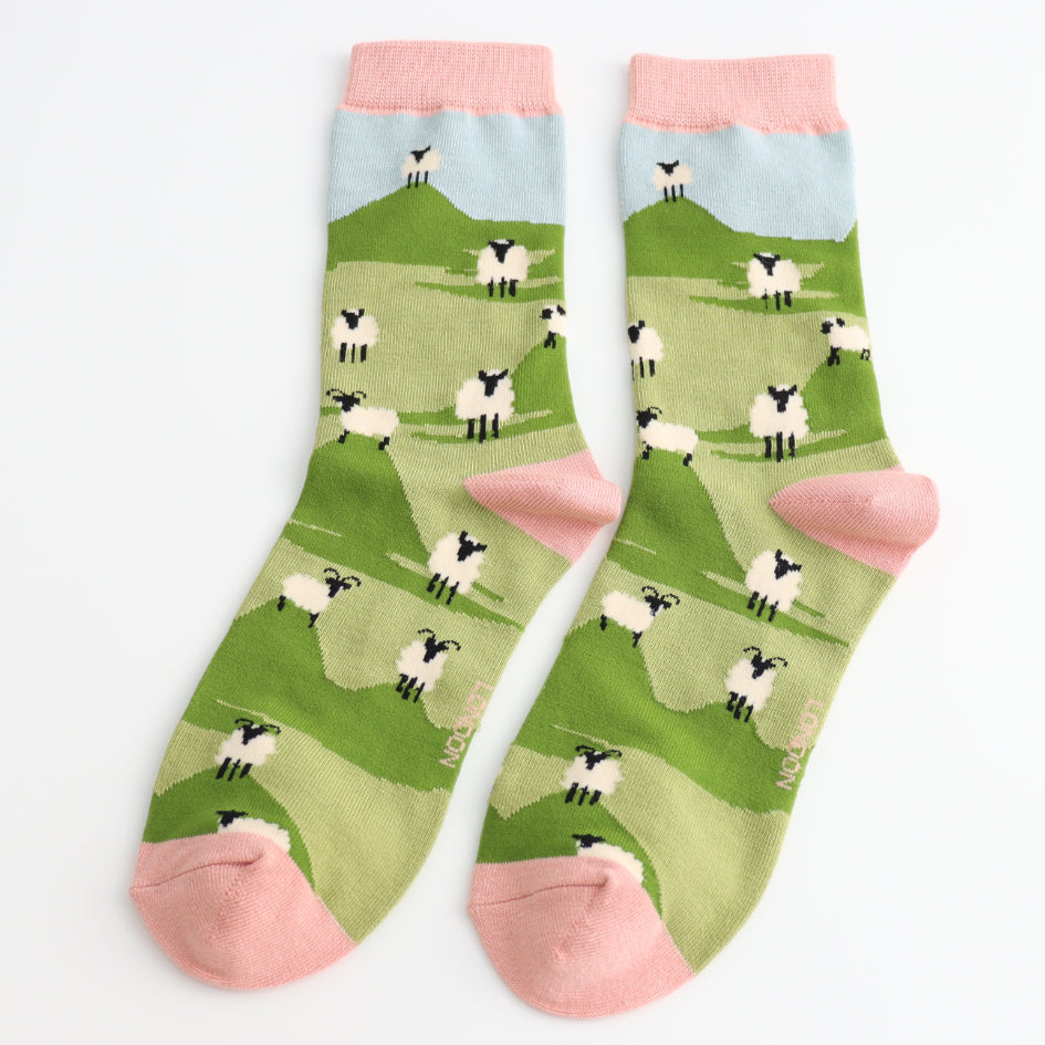 Highland Sheep Socks Duck Egg