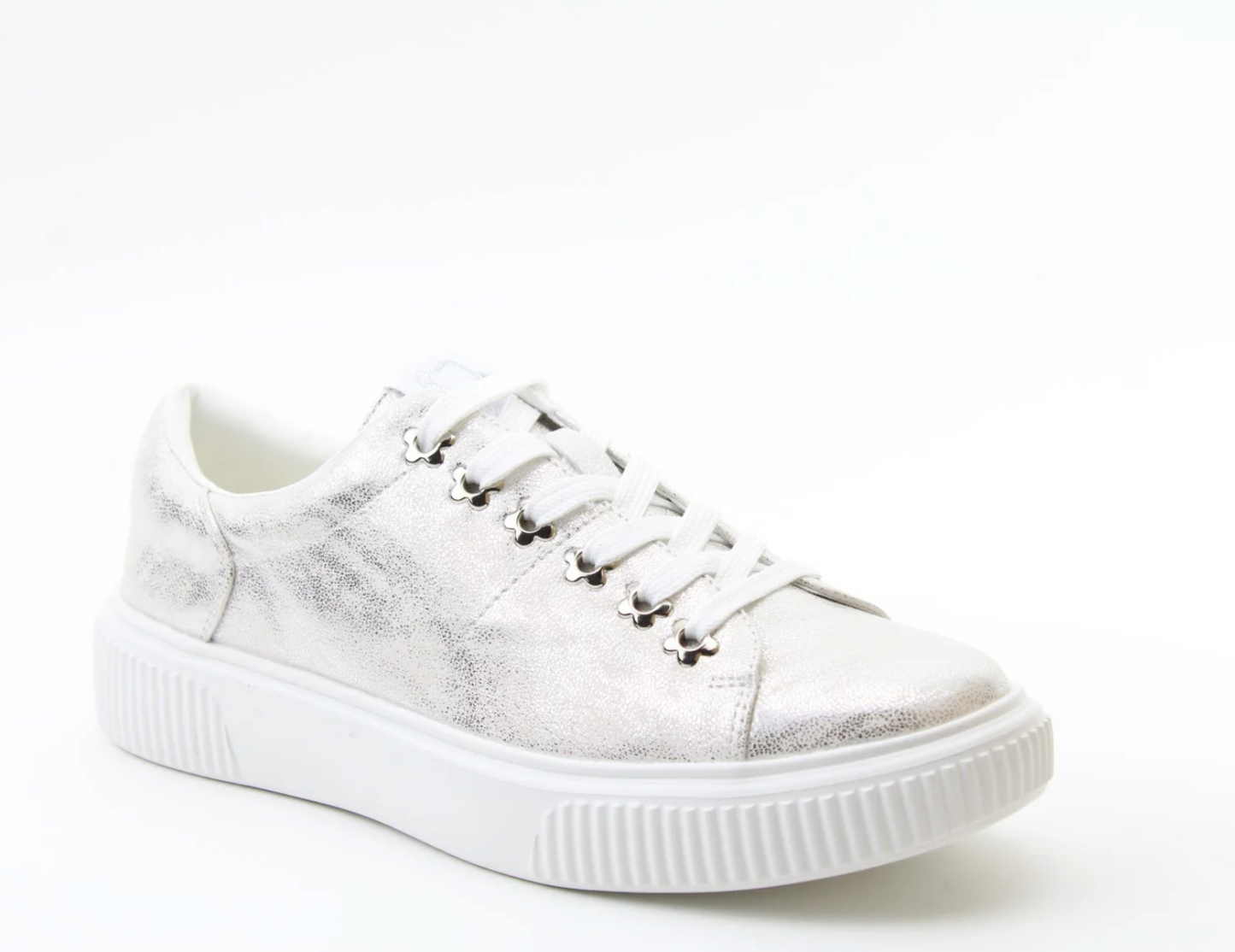 Feather Shimmer Trainers Silver