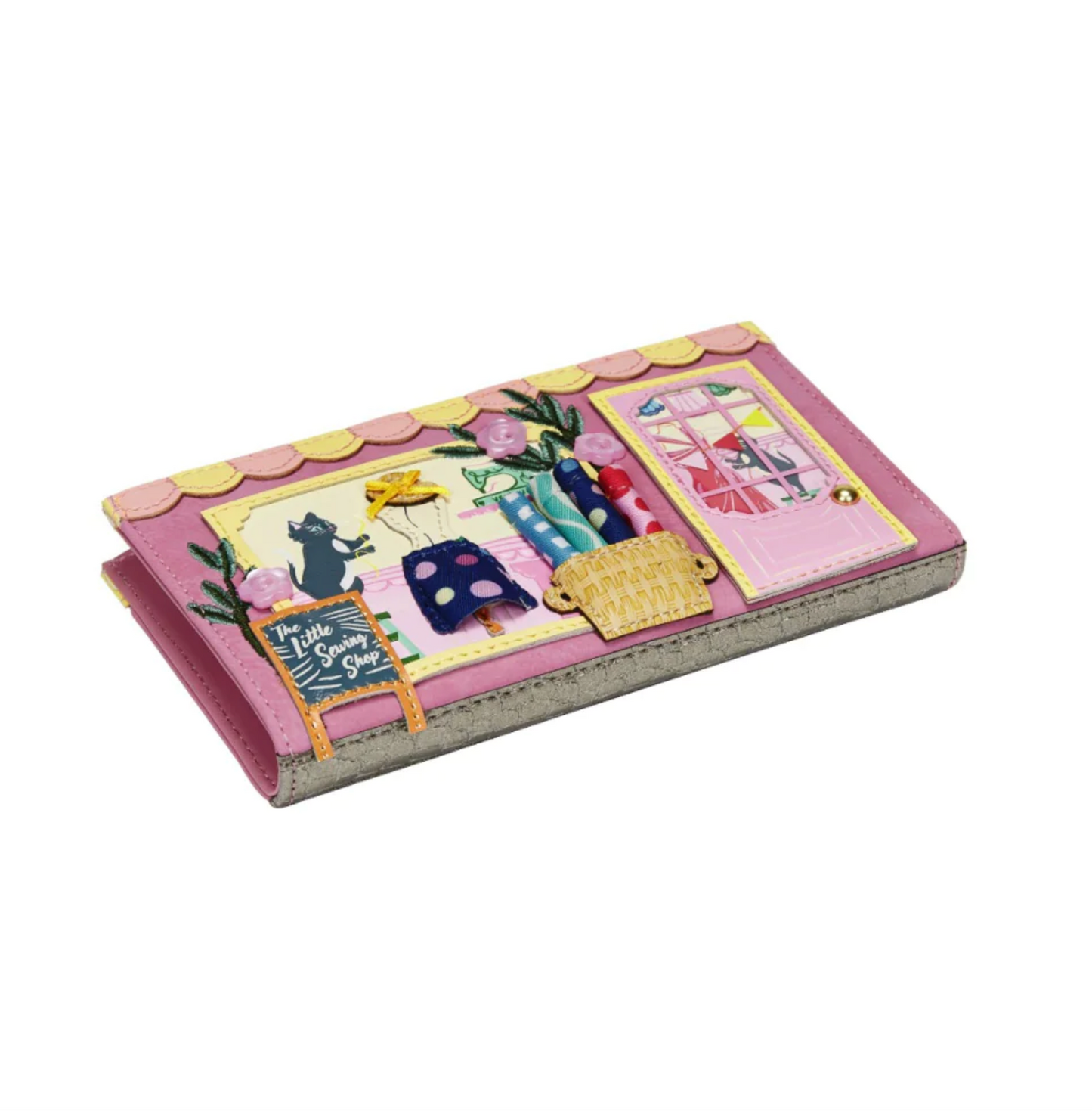 Sewing Shop - Raspberry Edition Compact Folding Wallet