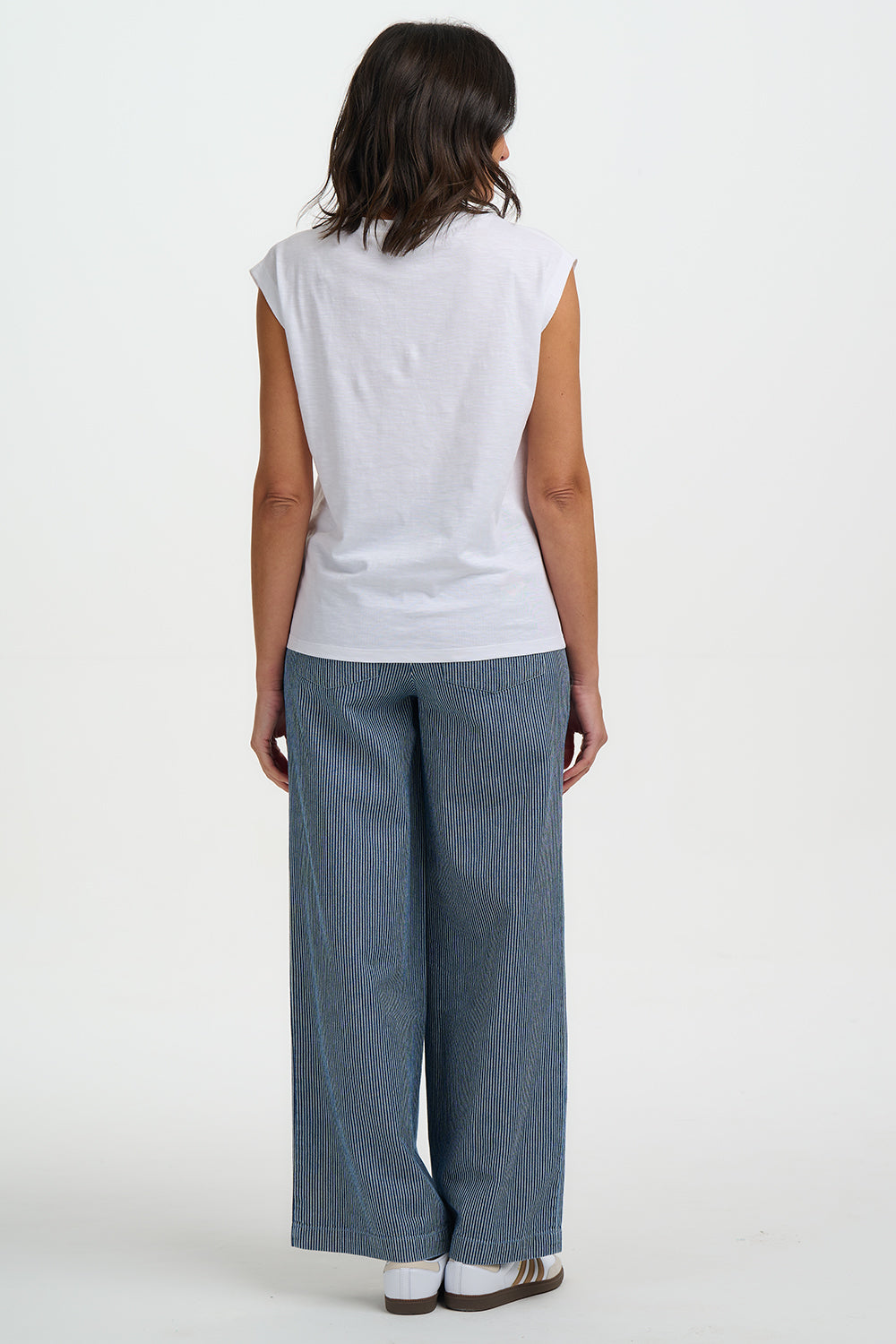 Chrissy Relaxed Tank T-Shirt - White, Cake