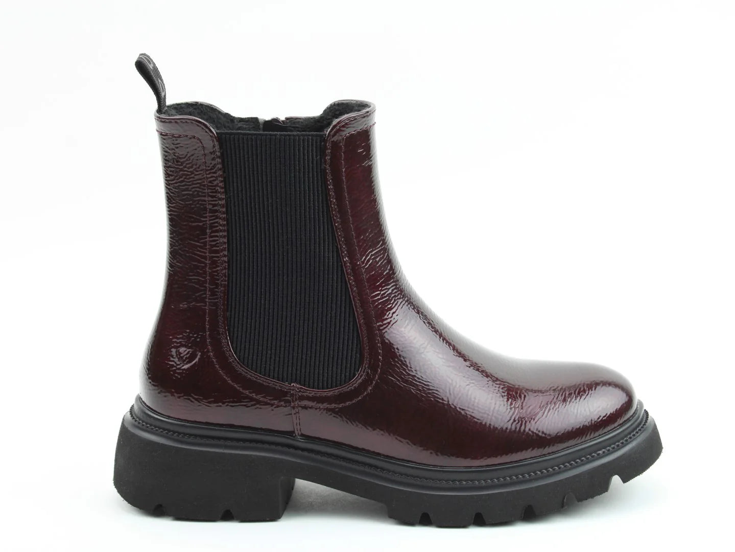 Zeta Boots - Claret Burgundy Patent