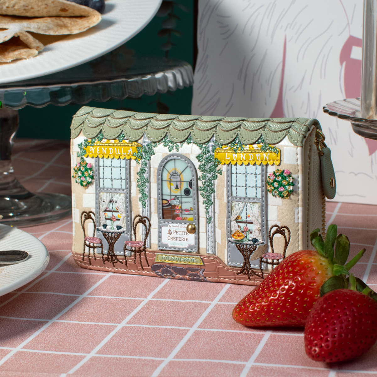La Petite Creperie Medium Ziparound Wallet