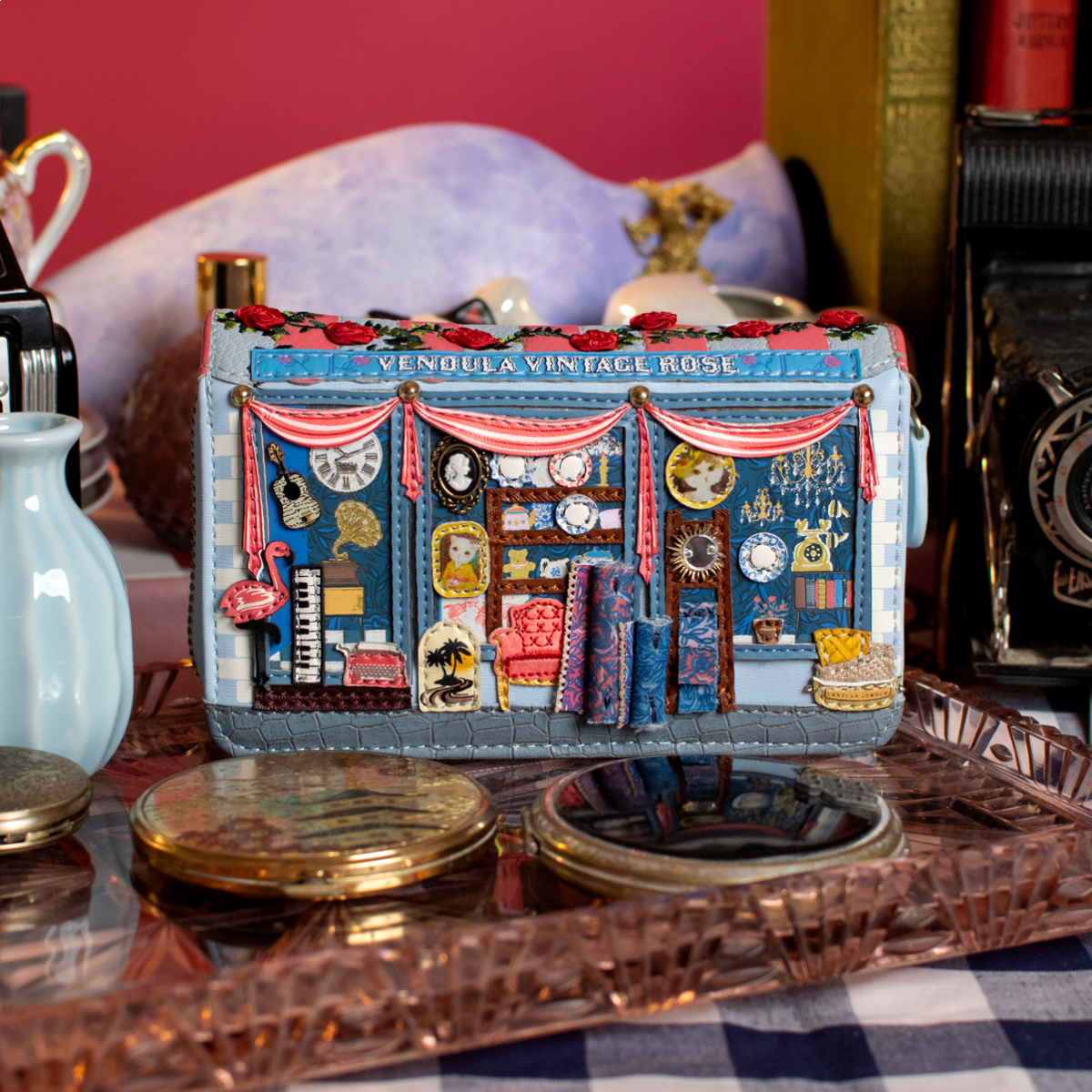 Vendula Vintage Rose Medium Ziparound Wallet