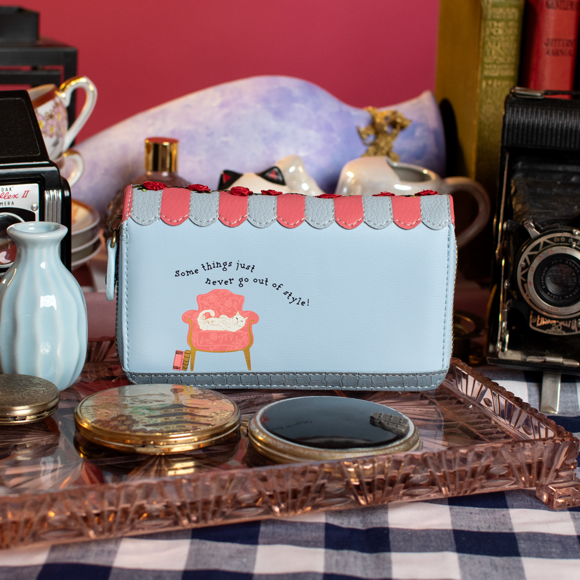 Vendula Vintage Rose Medium Ziparound Wallet