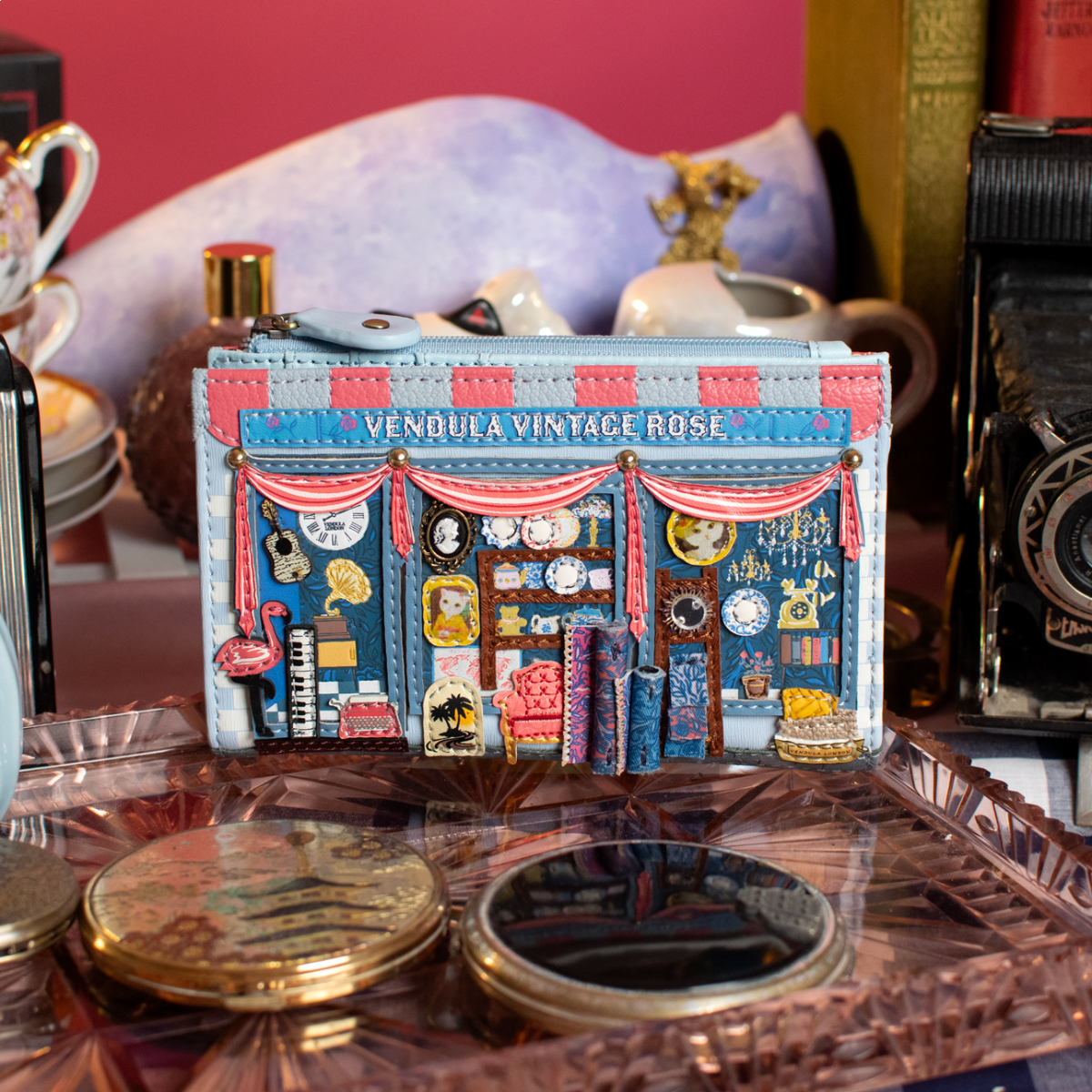 Vendula Vintage Rose Compact Folding Wallet