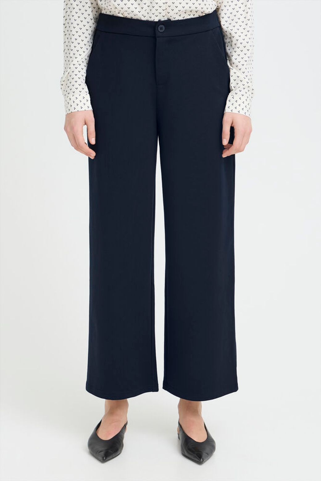 Frblazer Pants - Navy Wide Trouser