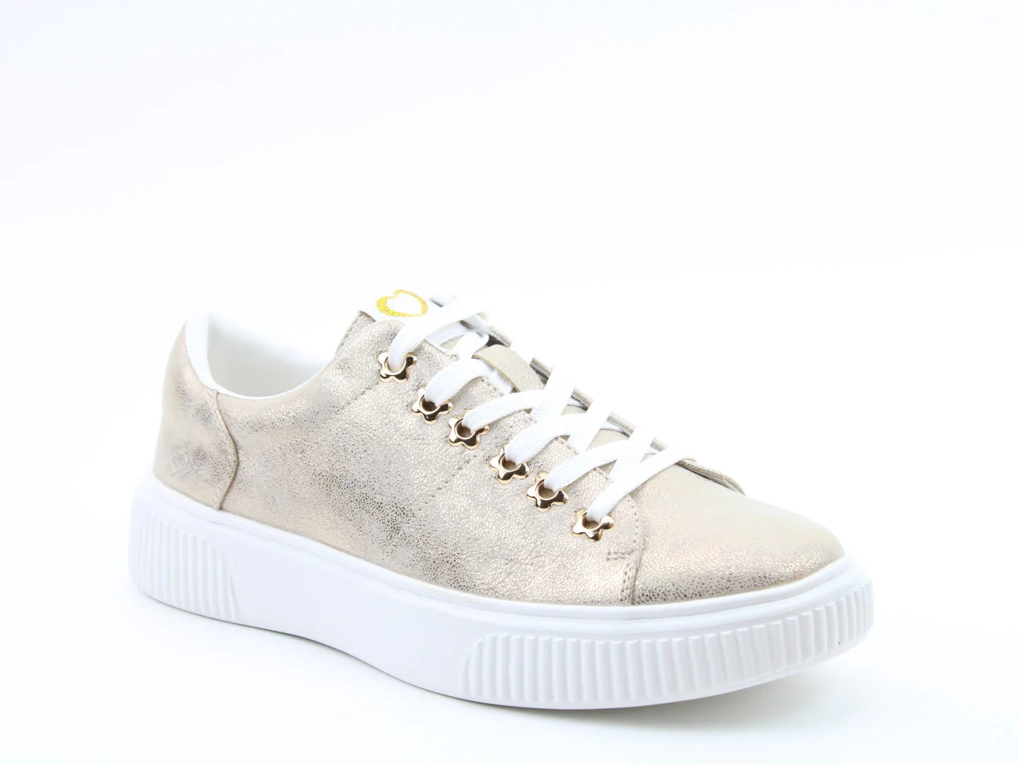 Feather Shimmer Trainers Gold