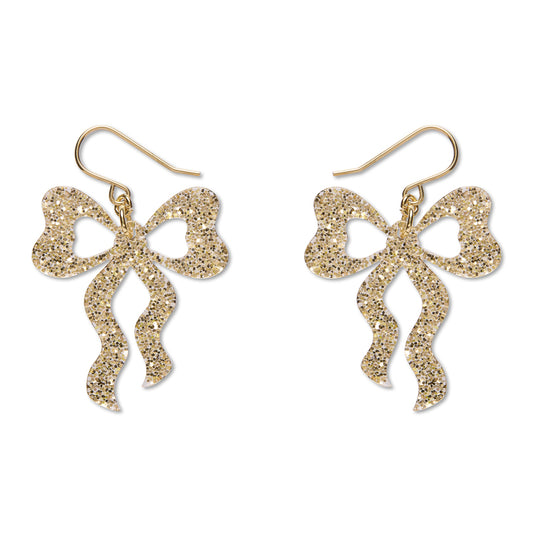 Bows Drop Earrings – Gold