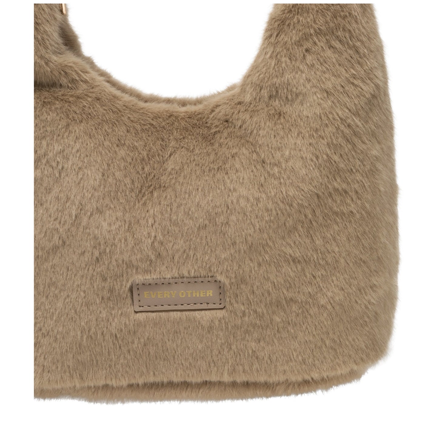 Faux Fur Scoop Grab Bag - Taupe