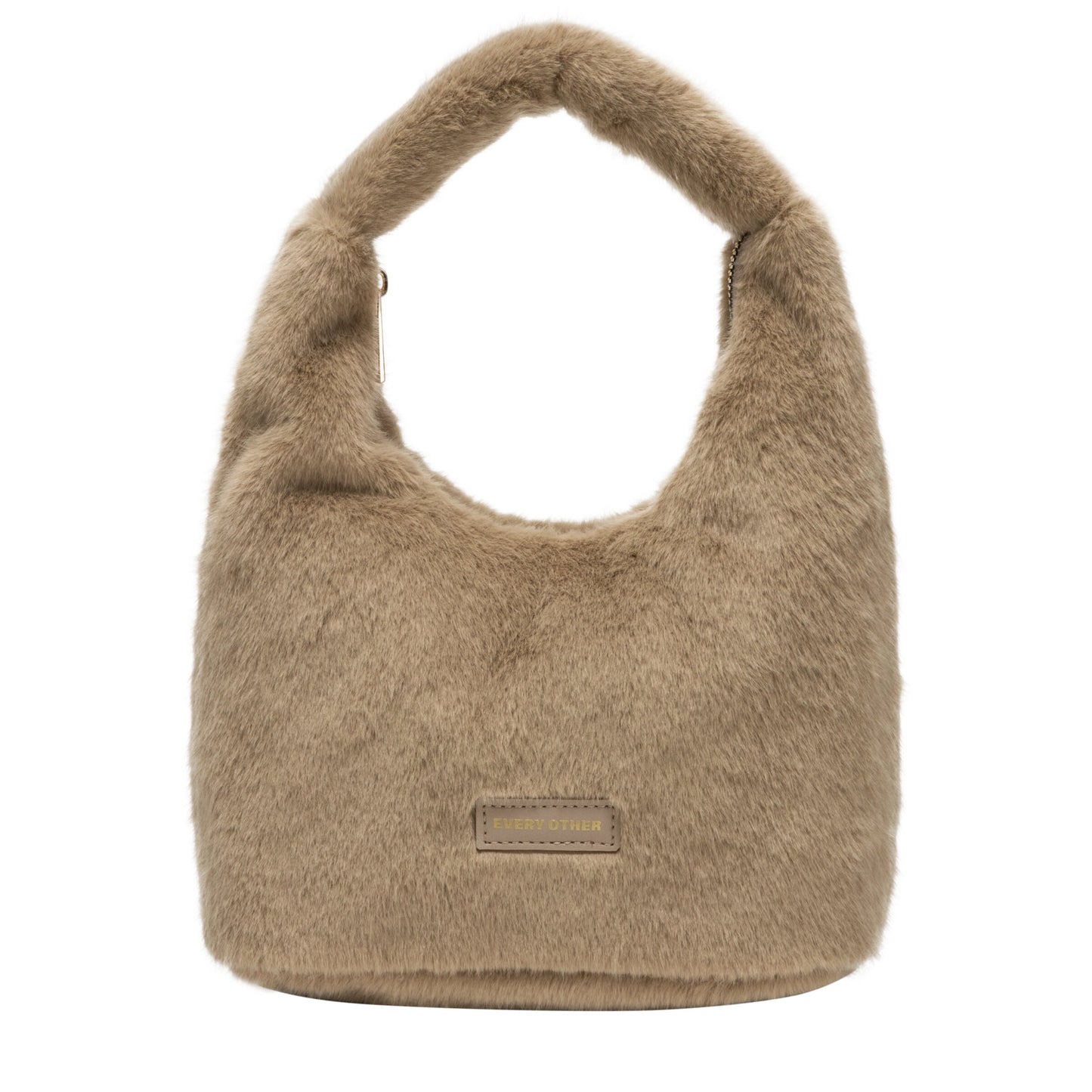 Faux Fur Scoop Grab Bag - Taupe