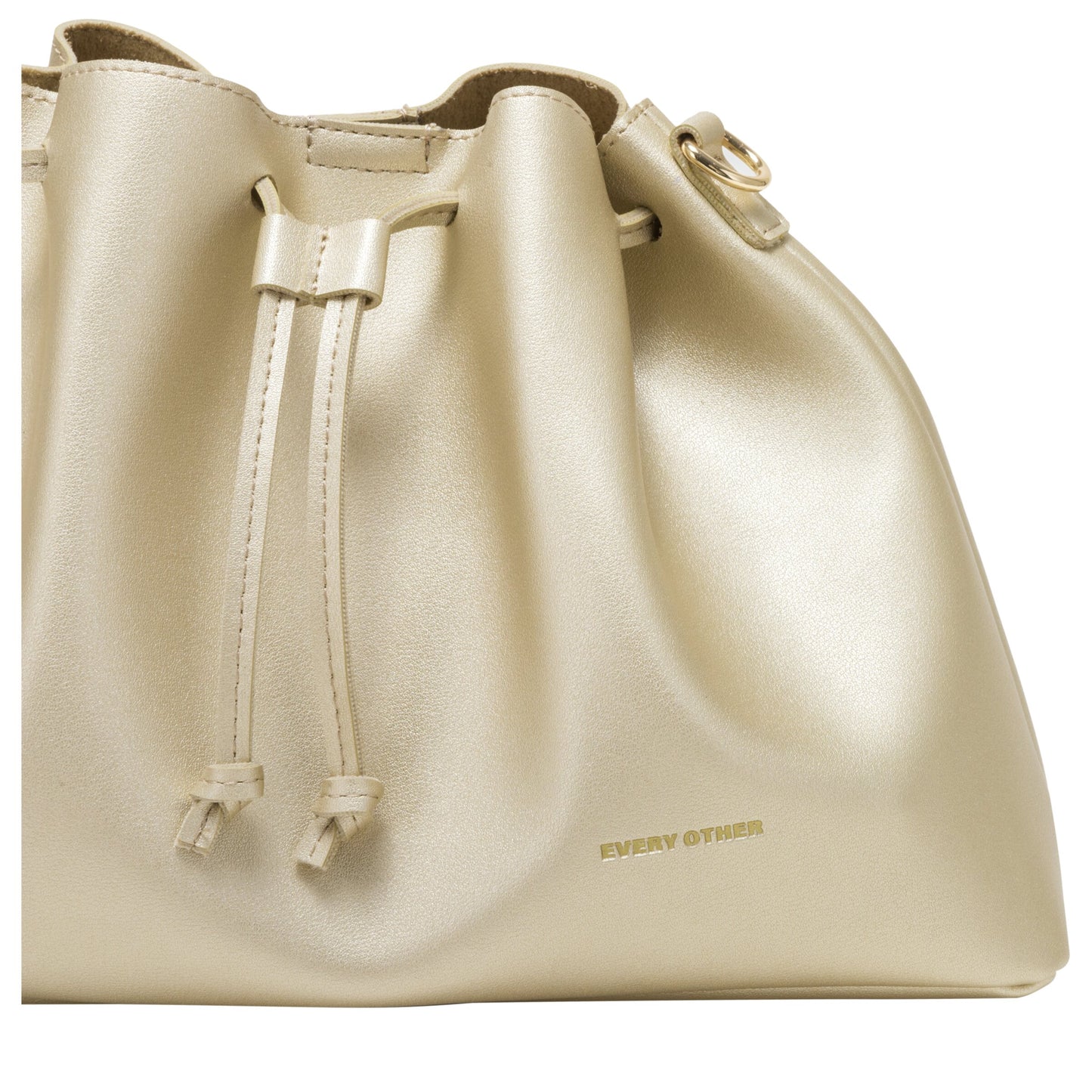 Drawstring Shoulder Cross Body - Gold