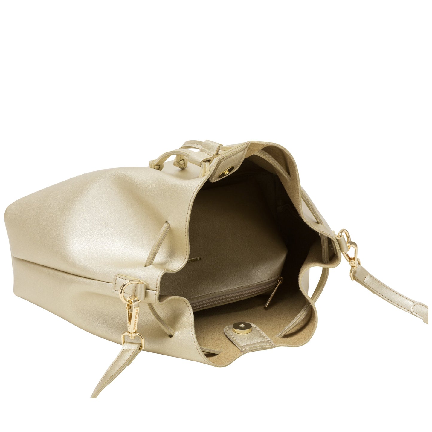 Drawstring Shoulder Cross Body - Gold