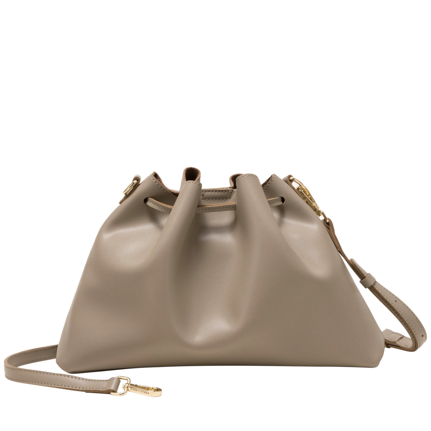 Drawstring Shoulder Cross Body - Taupe