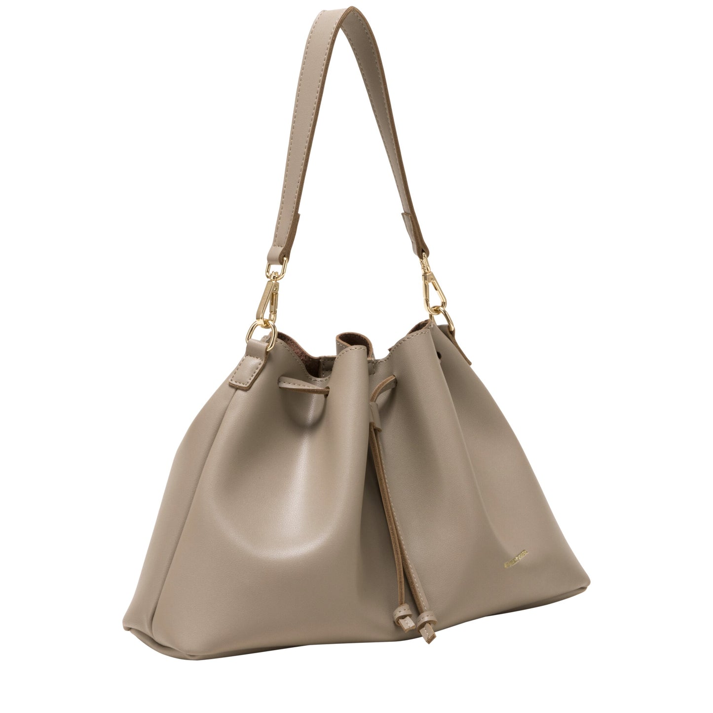 Drawstring Shoulder Cross Body - Taupe