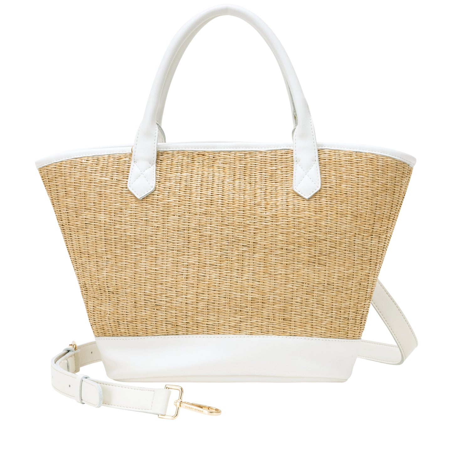 Straw Grab Bag - White