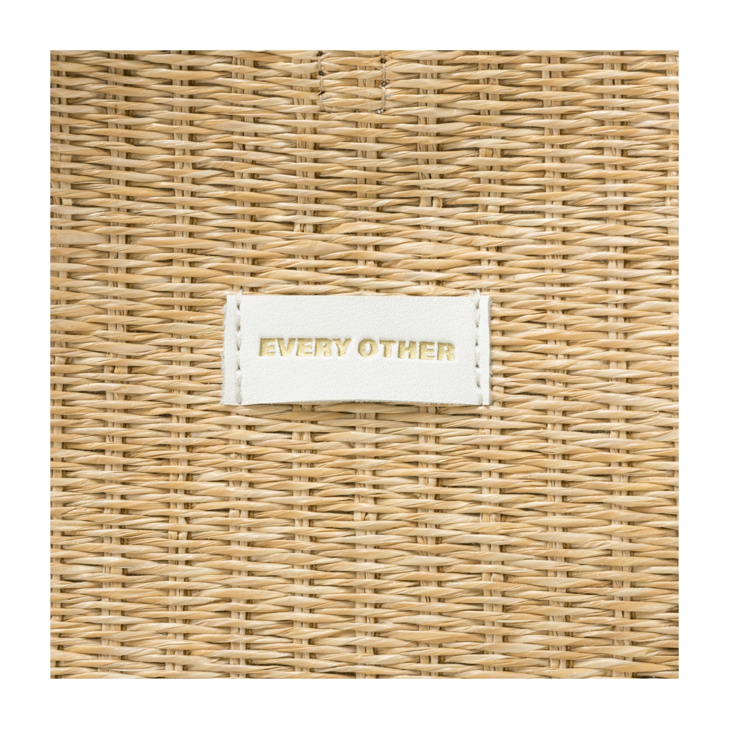 Straw Grab Bag - White