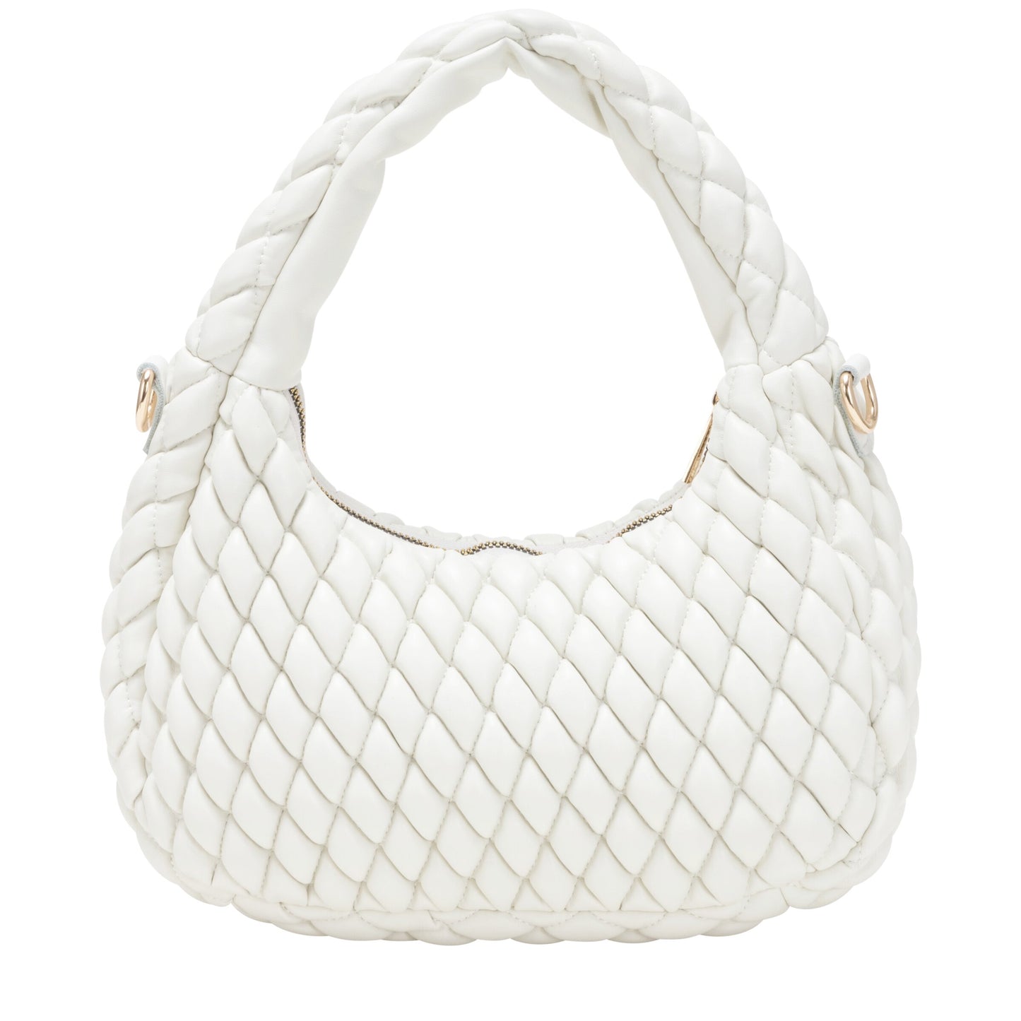 Quilted Grab/Cross Body Bag - White