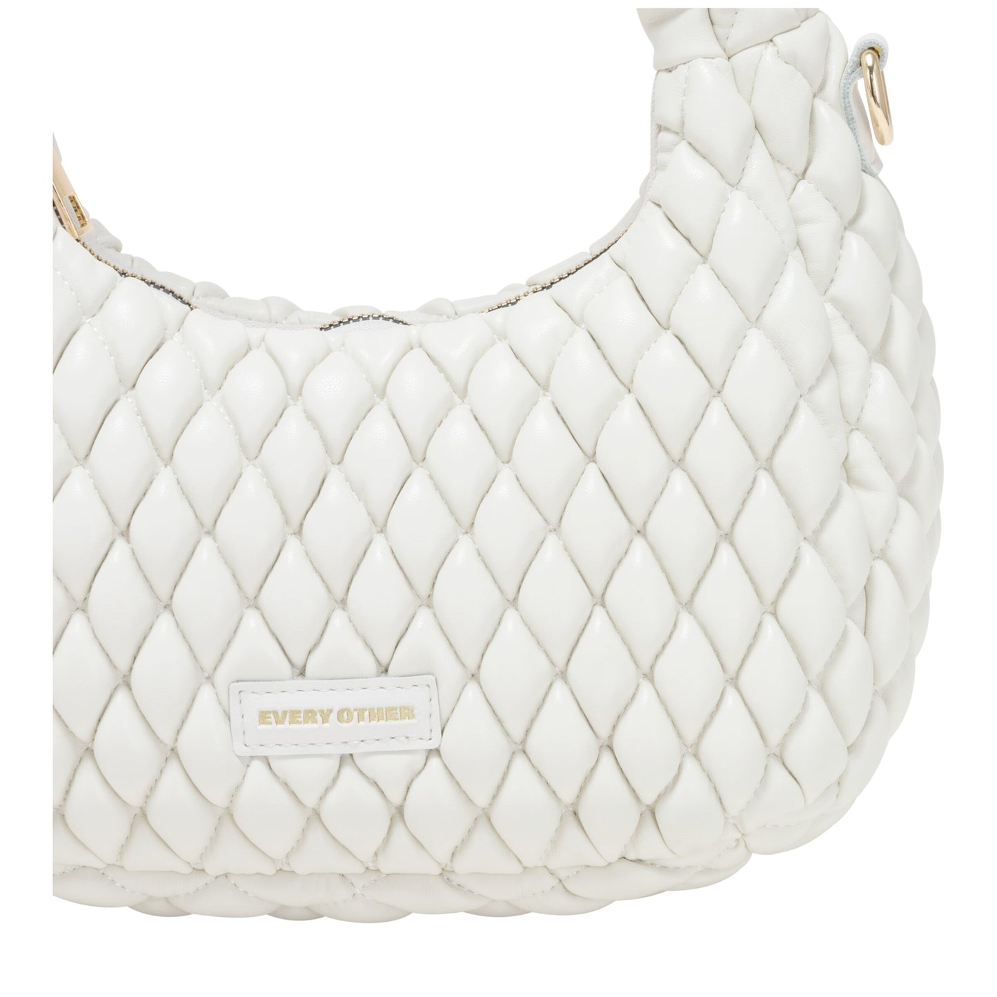 Quilted Grab/Cross Body Bag - White