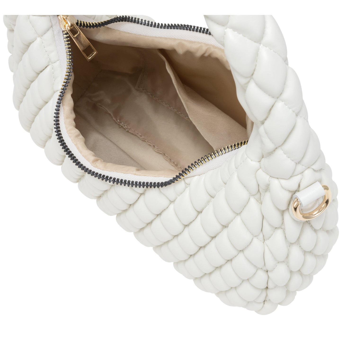 Quilted Grab/Cross Body Bag - White