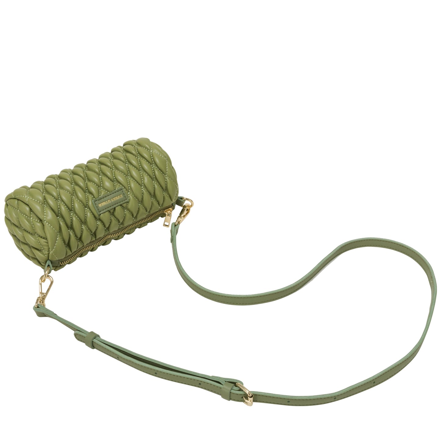 Quilted Barrel Bag - Olive