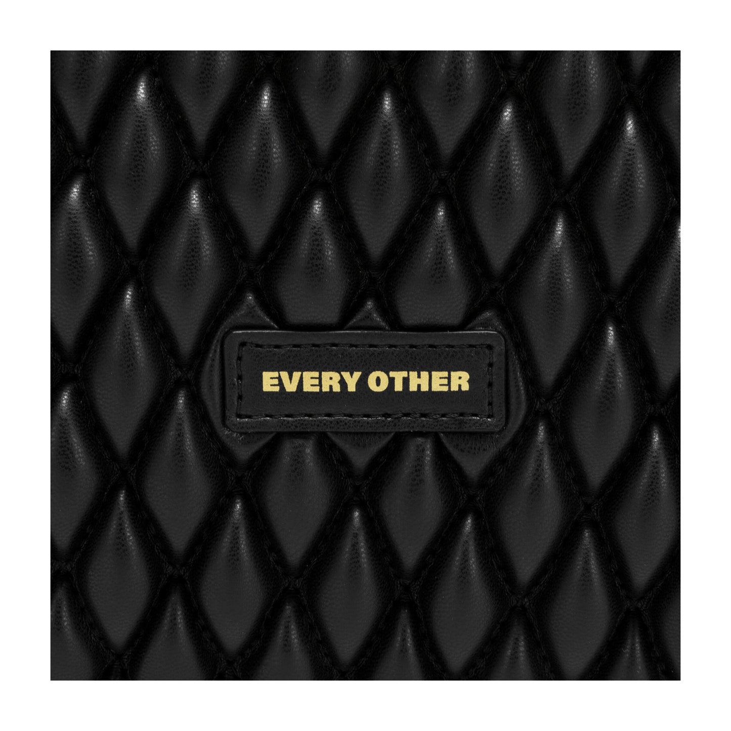 Large Quilted Tote Bag - Black