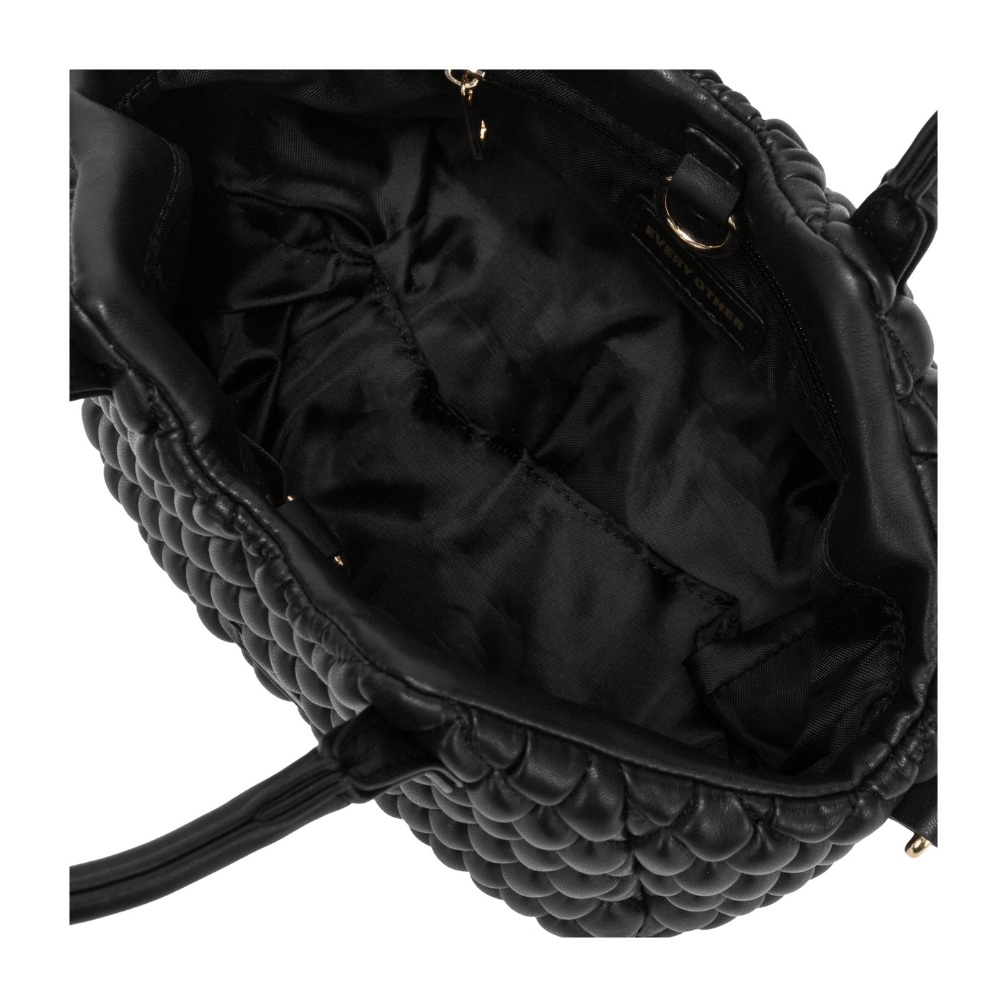 Quilted Grab Cross Body Bag - Black