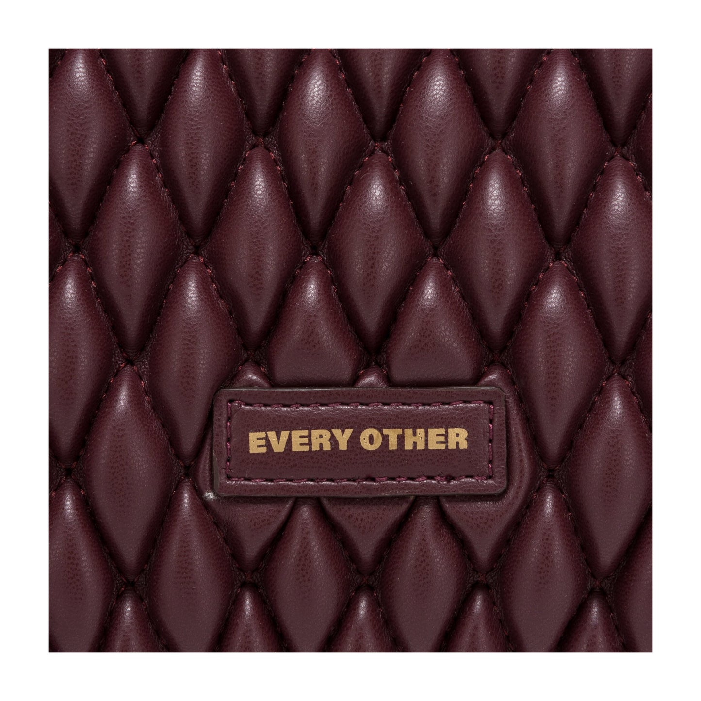 Quilted Grab Cross Body Bag - Burgundy