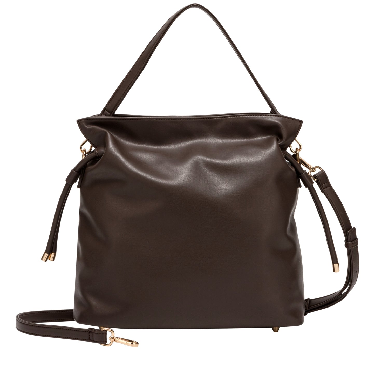 Draw String Shoulder Cross Body Bag - Clay