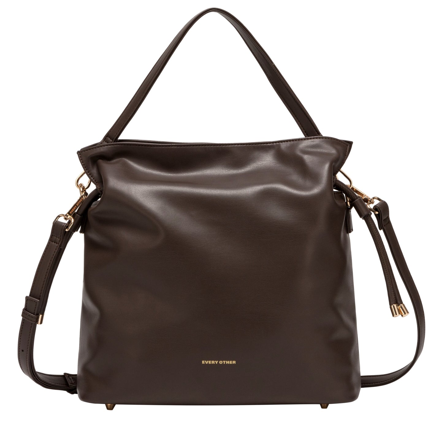 Draw String Shoulder Cross Body Bag - Clay