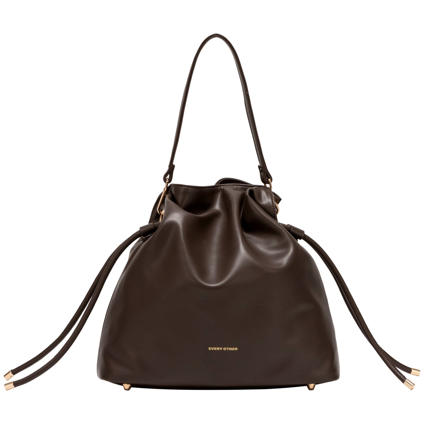 Draw String Shoulder Cross Body Bag - Clay