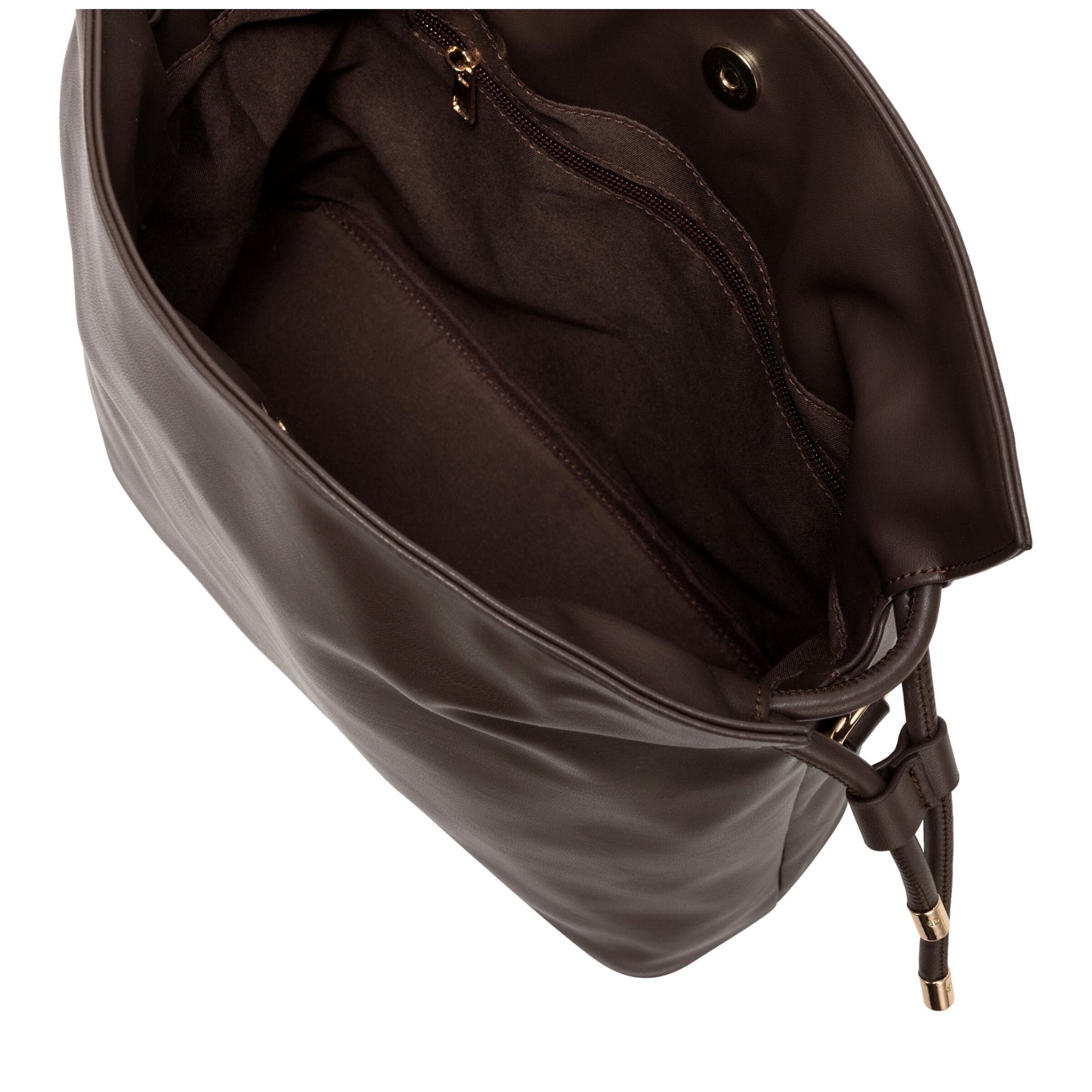 Draw String Shoulder Cross Body Bag - Clay