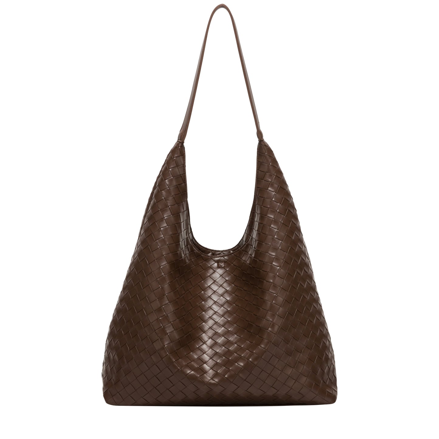 Single Strap Shoulder Bag - Brown