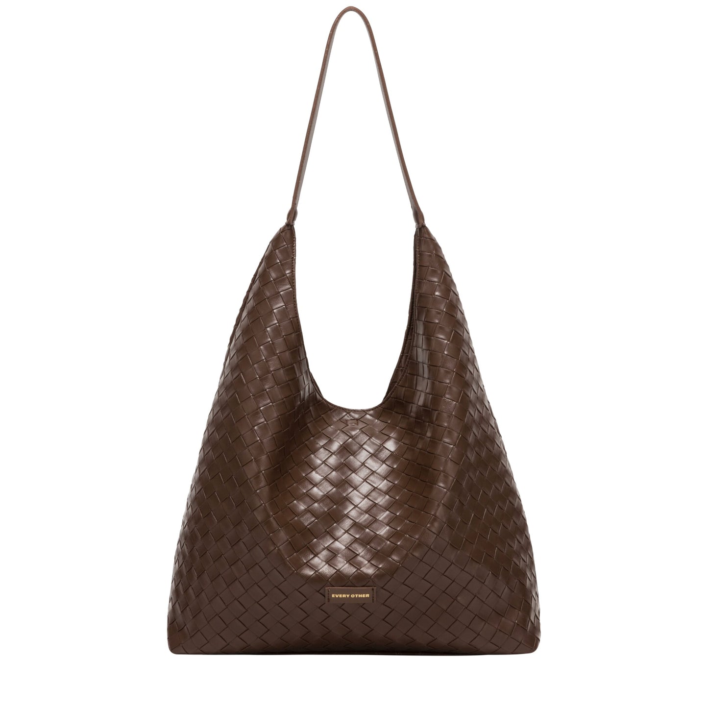 Single Strap Shoulder Bag - Brown