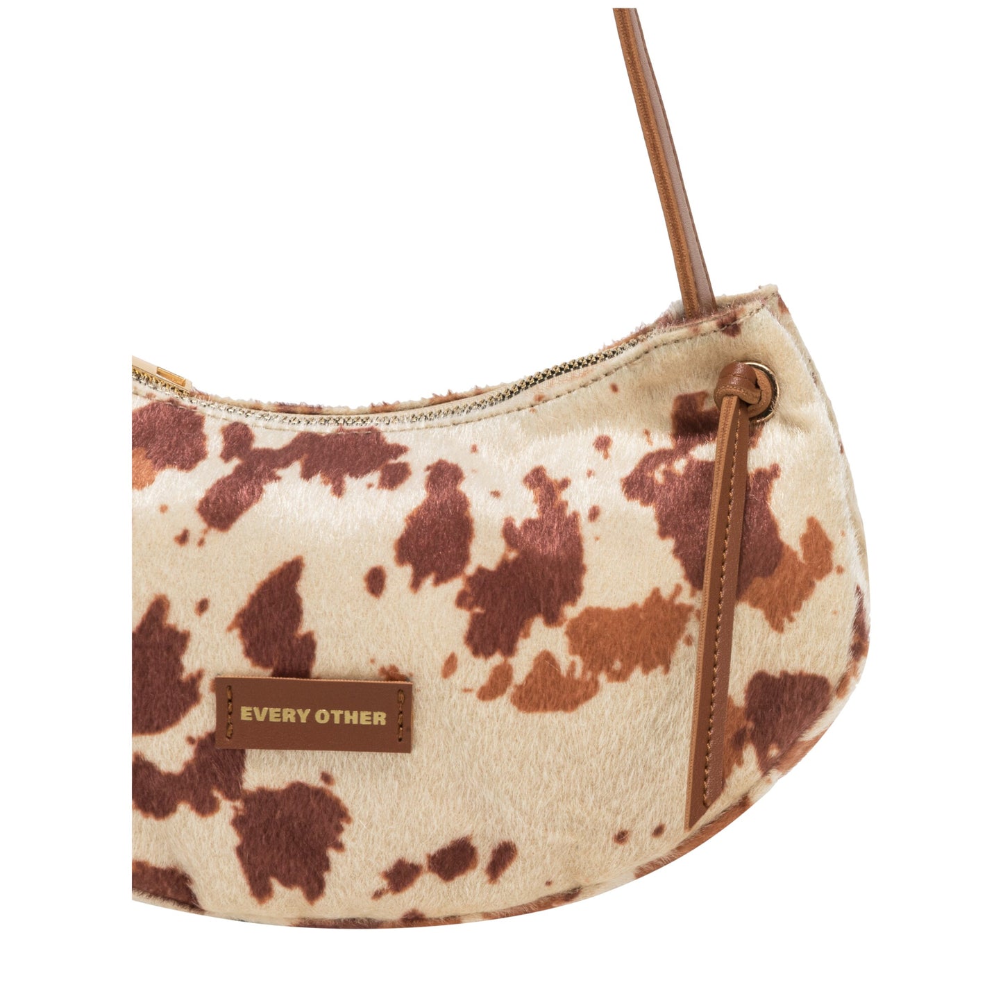 Cow Shoulder Bag - Brown