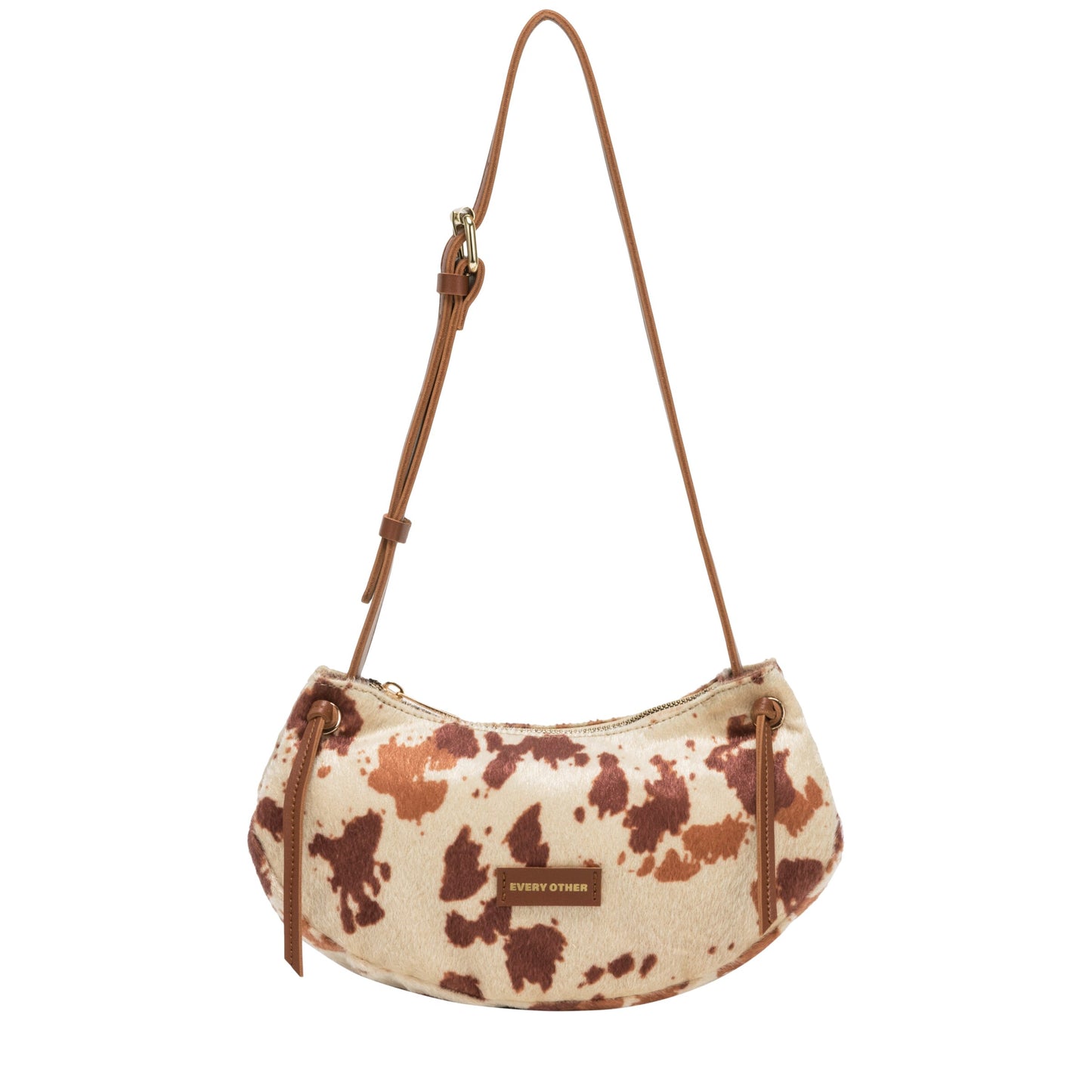 Cow Shoulder Bag - Brown