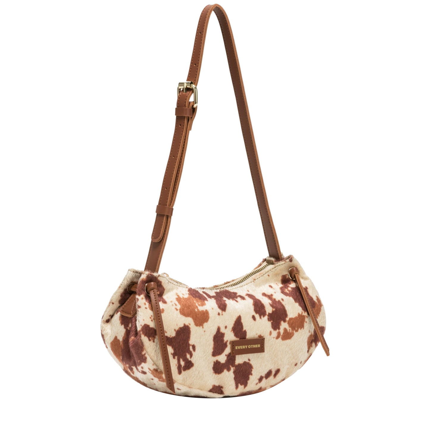 Cow Shoulder Bag - Brown