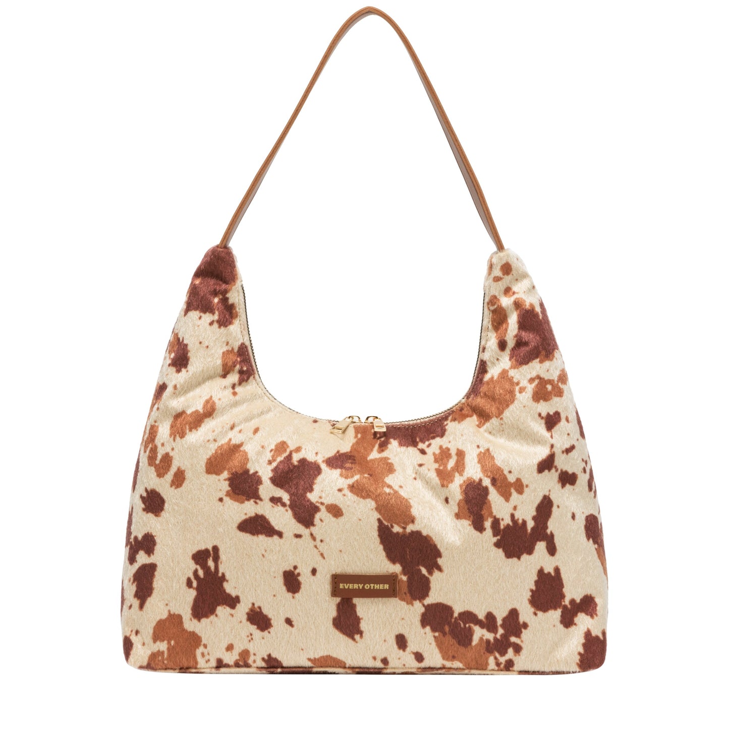 Cow Shoulder Bag - Brown