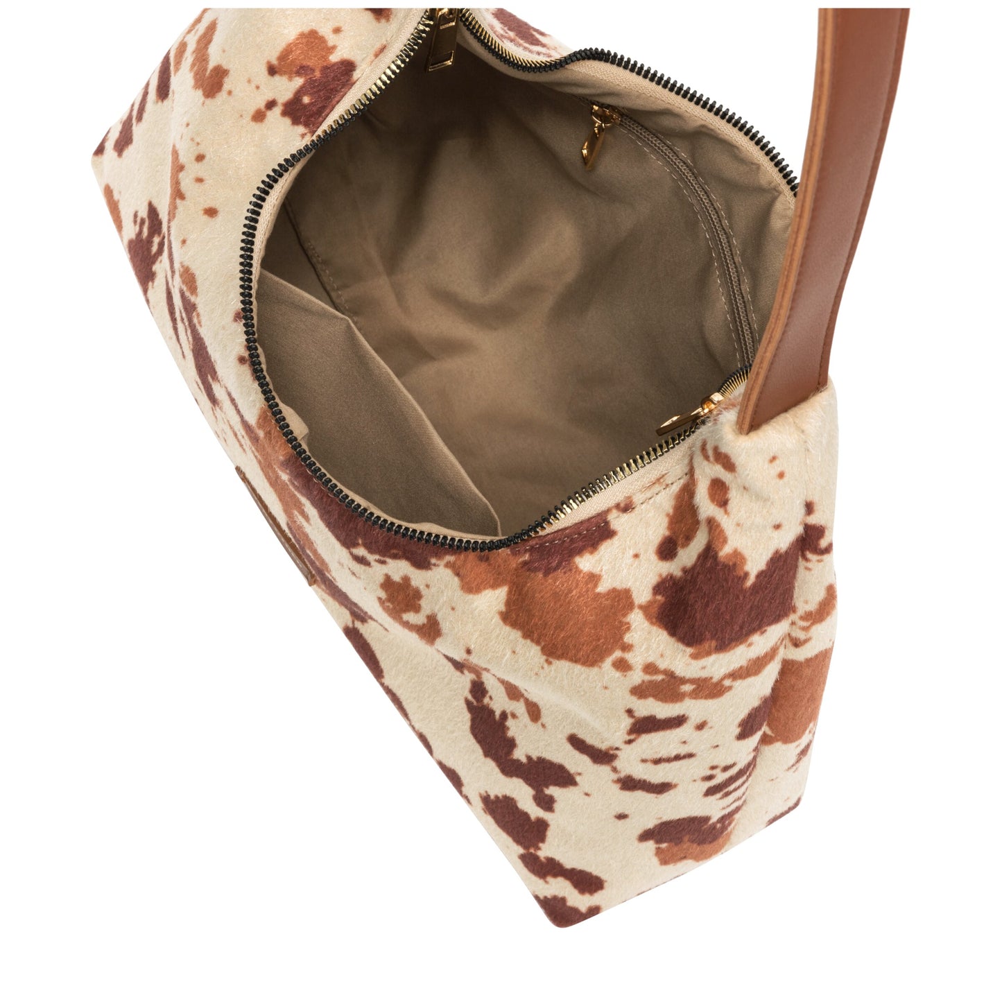 Cow Shoulder Bag - Brown