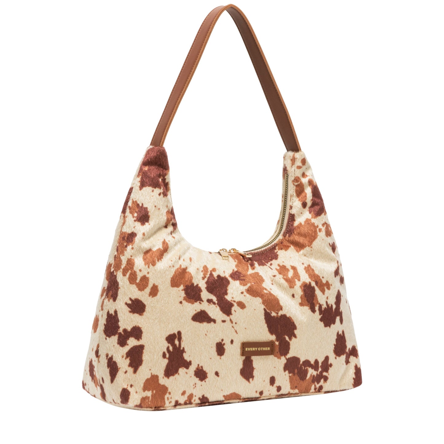 Cow Shoulder Bag - Brown