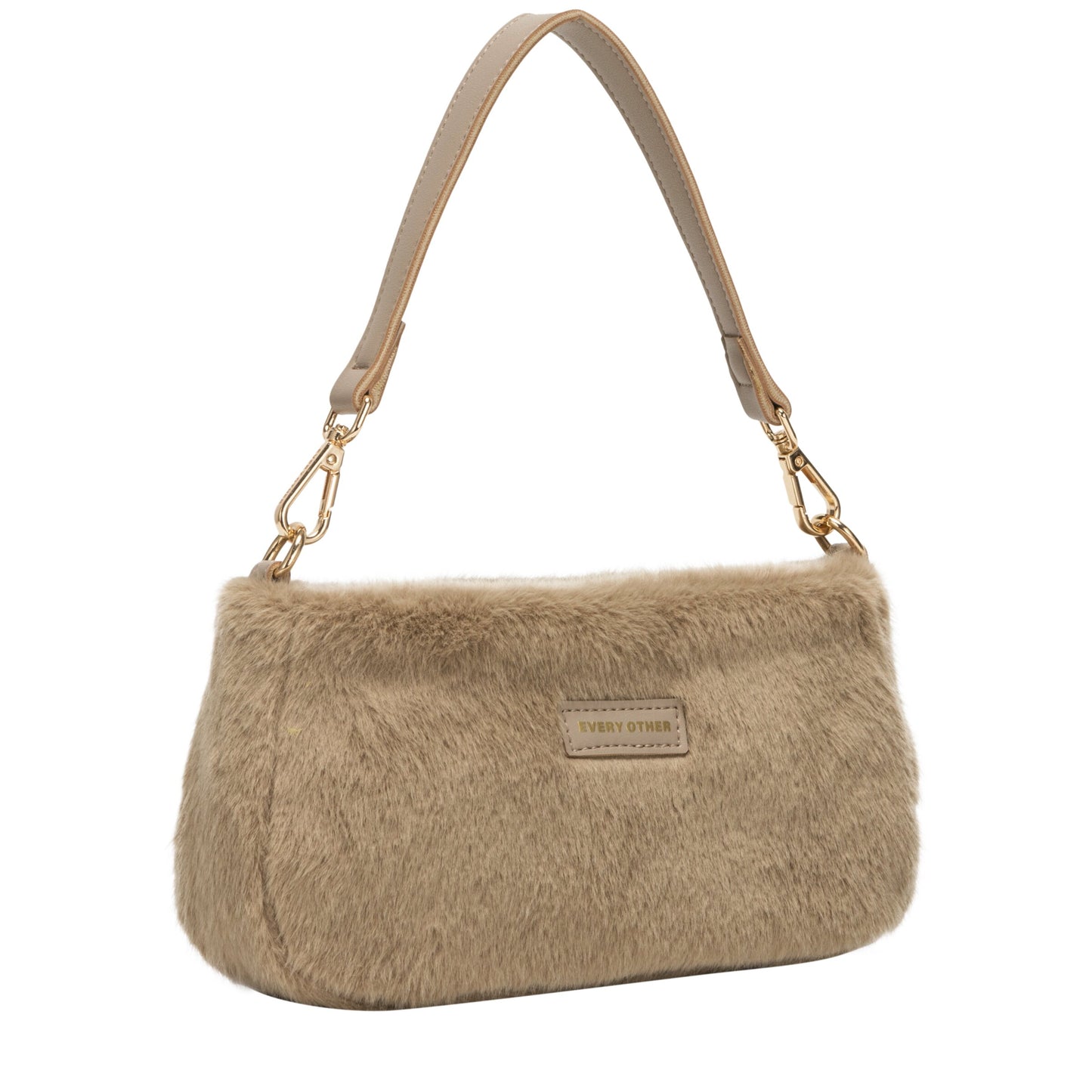 Baguette Cross Body Shoulder Bag - Taupe
