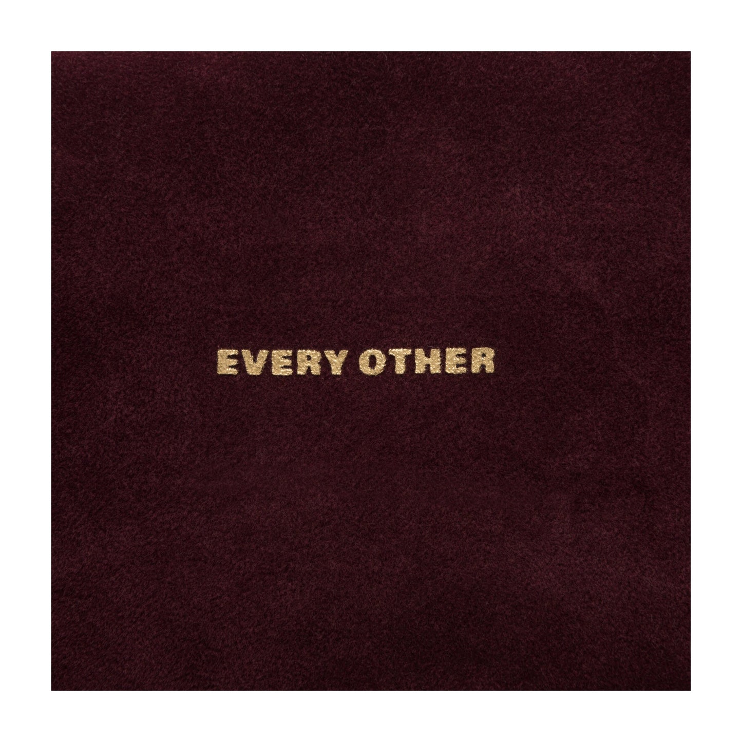 Suede Effect Bowling Bag - Burgundy