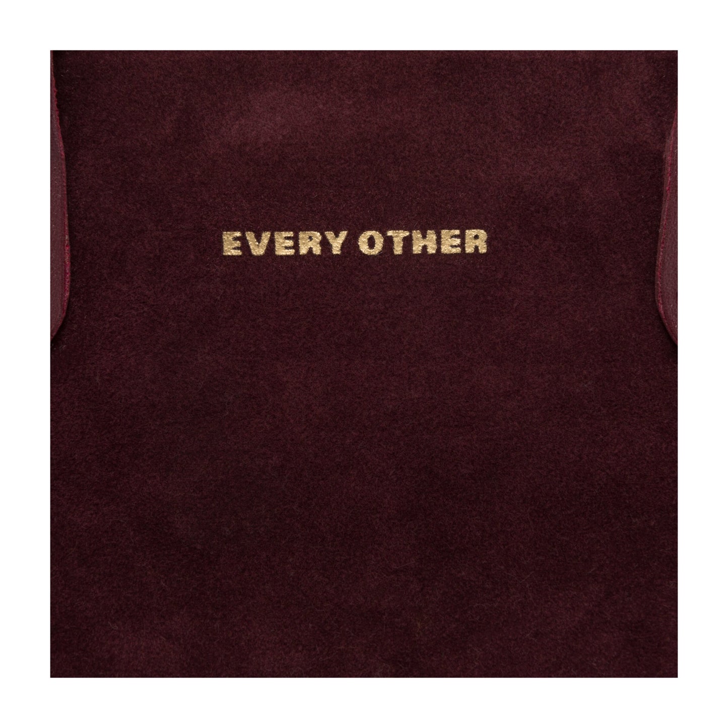 Suede Effect Mini Bowling Bag - Burgundy