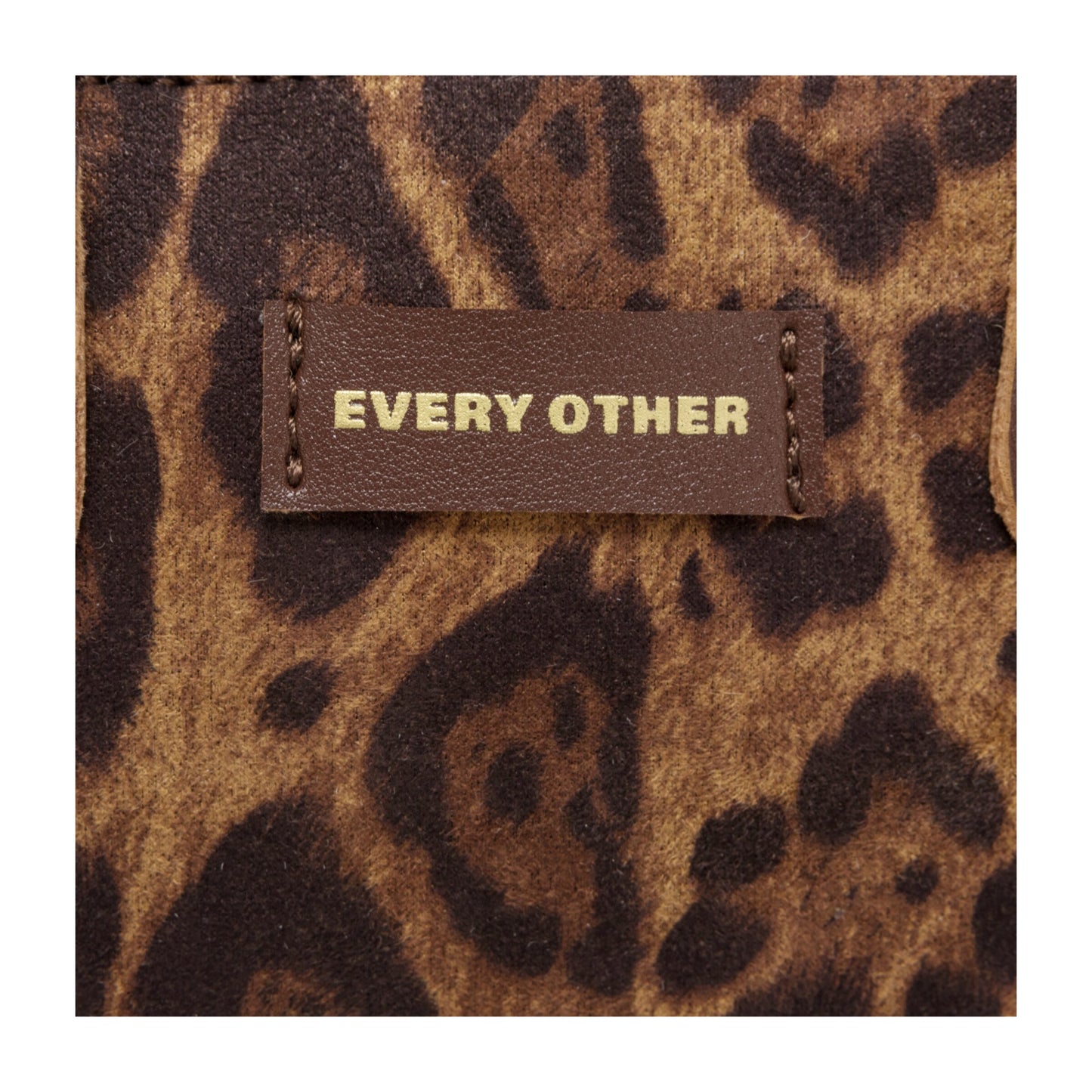 Suede Effect Draw Top Shoulder Cross Body - Leopard