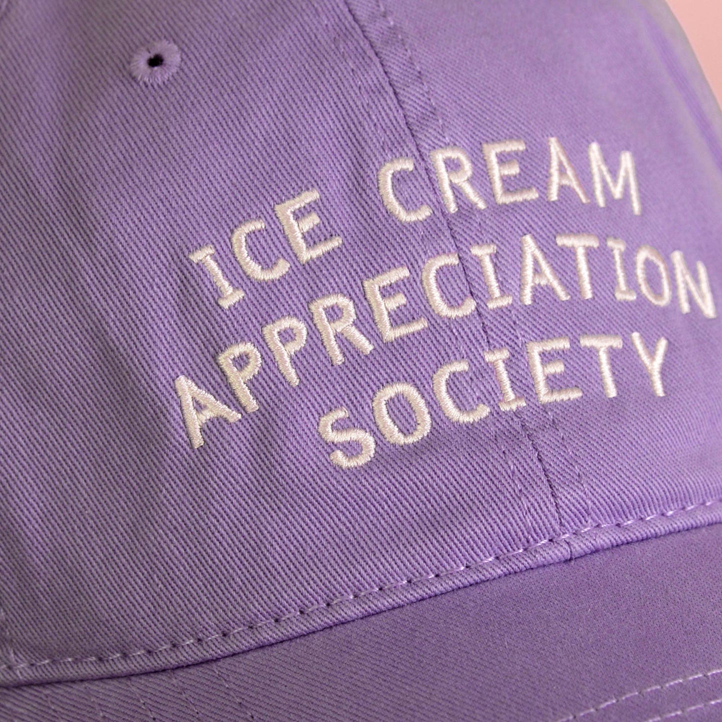 Ice Cream Appreciation Society - Cotton Baseball Cap - Lavender