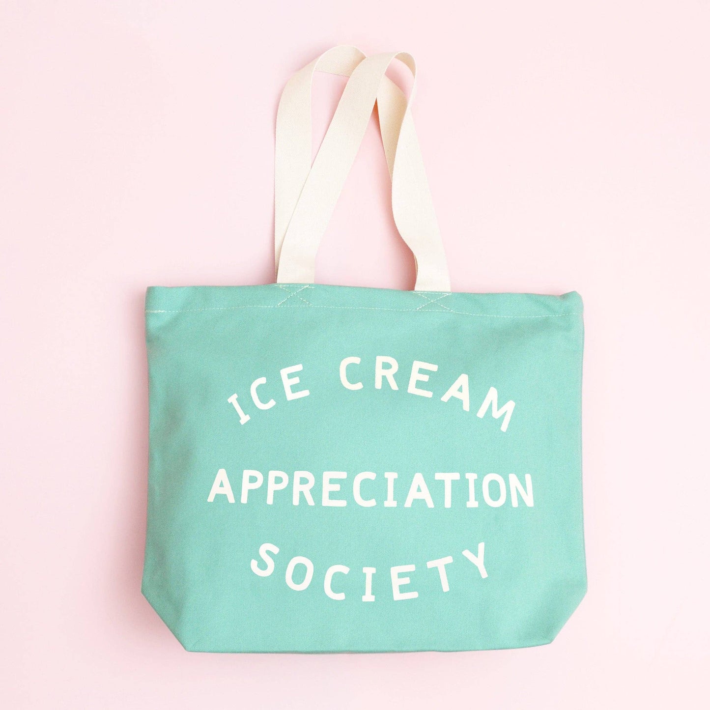 Ice Cream Appreciation Society - Sea Glass Canvas Tote Bag