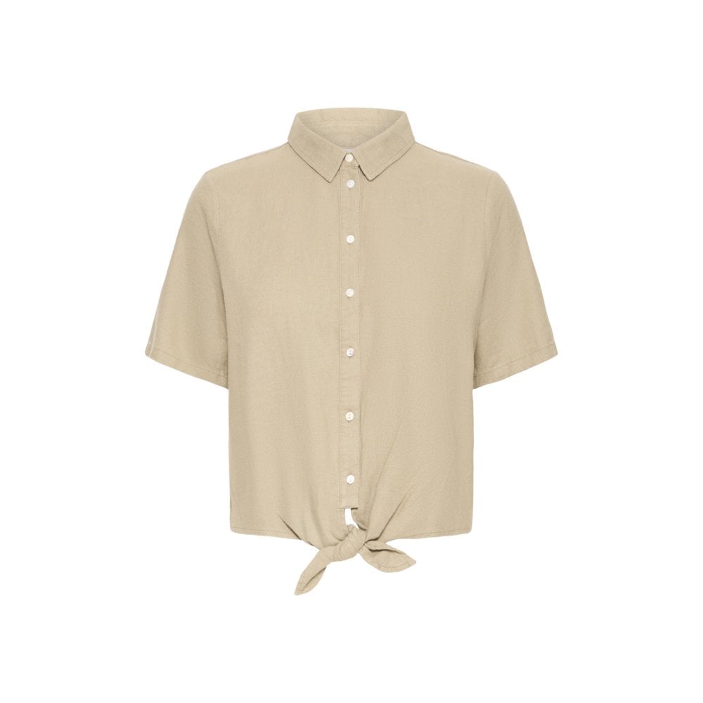 Ihlinno Tie Shirt - Beige Timber Wolf