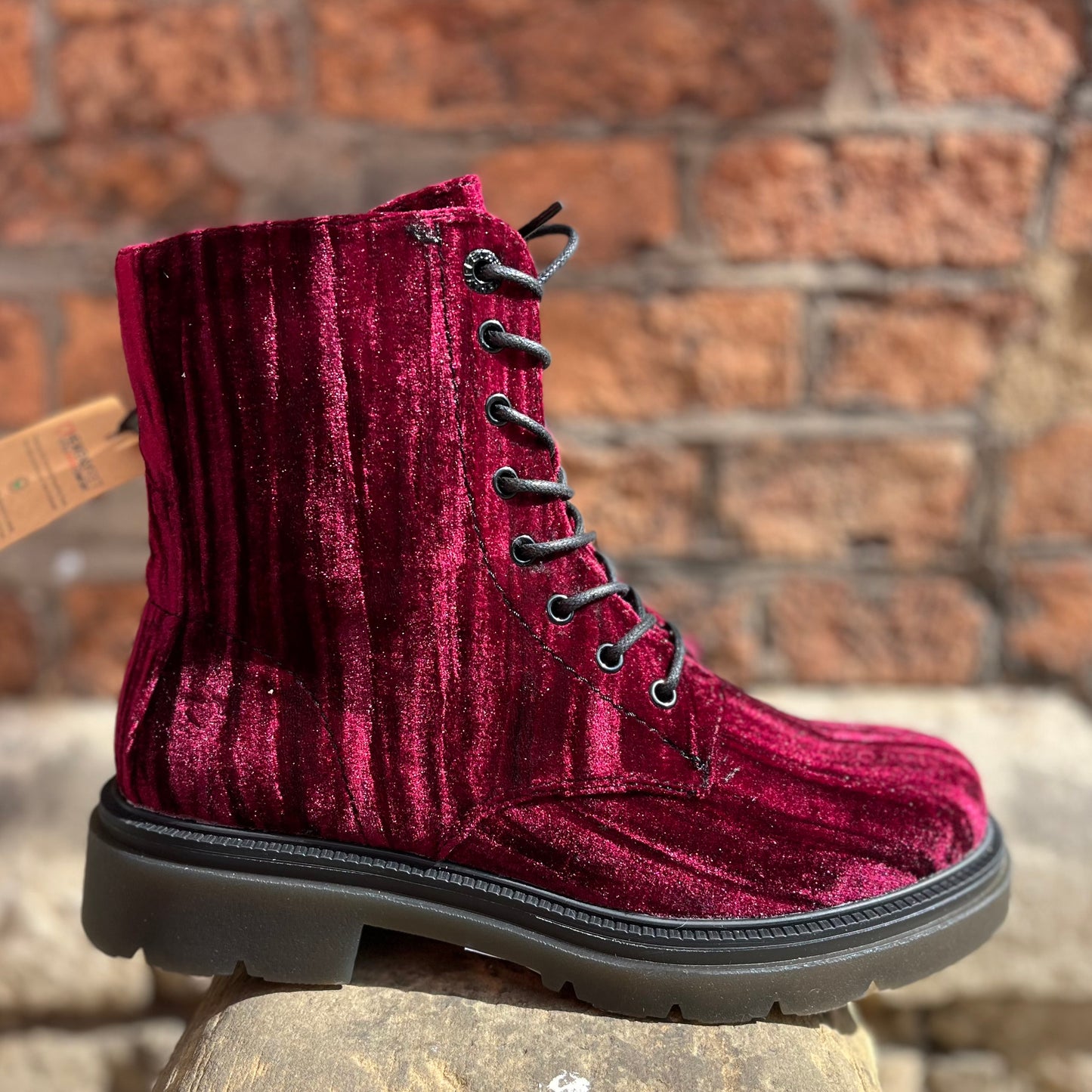 Tabitha Boots - Plum Velvet