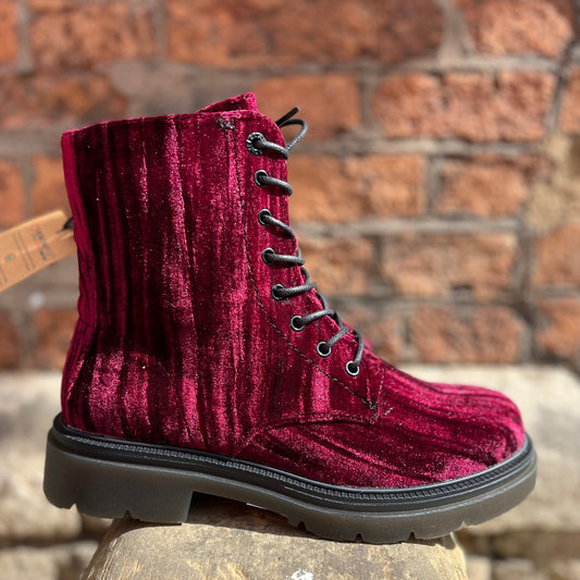 Tabitha Boots - Plum Velvet